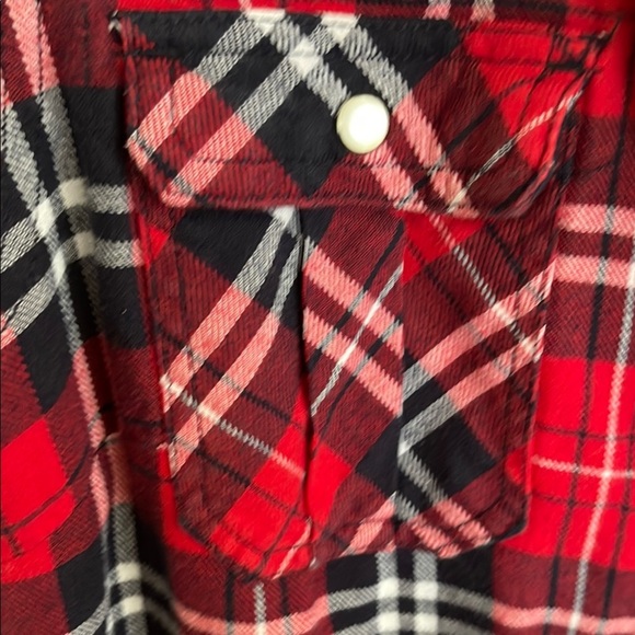 Red Plaid Button Down Shirt - Picture 3 of 7